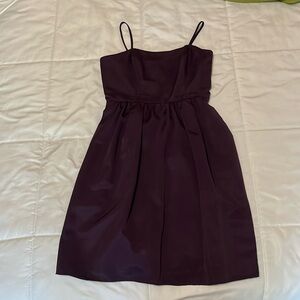 David’s Bridal Deep Purple Mini Dress, Size 6